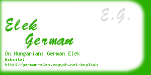 elek german business card